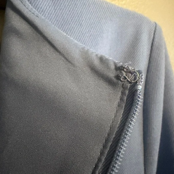 Banana Republic light blue 3/4 sleeve ruffled hem Fitted mini dress size 2 - Picture 11 of 14